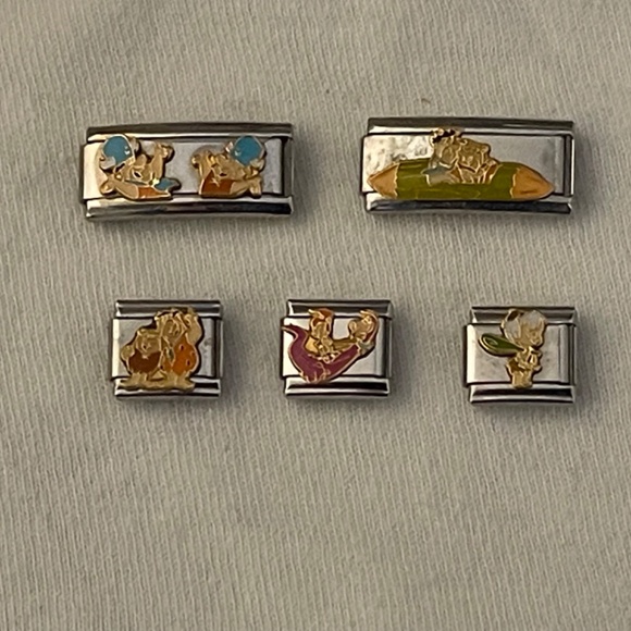 5 Casa Dor'o Flintstones Italian Charms Bracelet - Picture 1 of 2